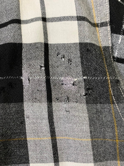 【現状渡し品】【メンズ】 N＆N XI EAST エヌプラスエヌ 50-60S S S CHECK SHIRT チェックシャツ トップス 146-251018-ks-02-min サイズ：M カラー：ブラック/ホワイト/グレー 万代Net店