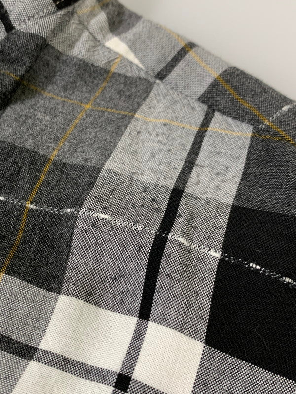 【現状渡し品】【メンズ】 N＆N XI EAST エヌプラスエヌ 50-60S S S CHECK SHIRT チェックシャツ トップス 146-251018-ks-02-min サイズ：M カラー：ブラック/ホワイト/グレー 万代Net店