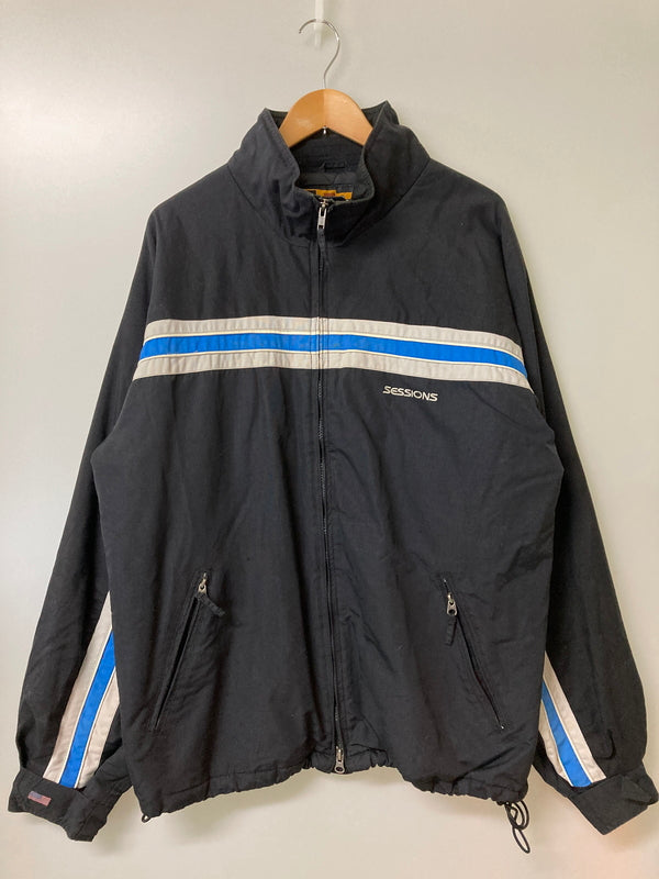 【中古品】【メンズ】 SESSIONS セッションズ 90-00S ZIP UP JACKET ジップアップ ジャケット メンズ アウター 90年代 - 00年代 146-251212-em-18-min カラー：ブラック 万代Net店