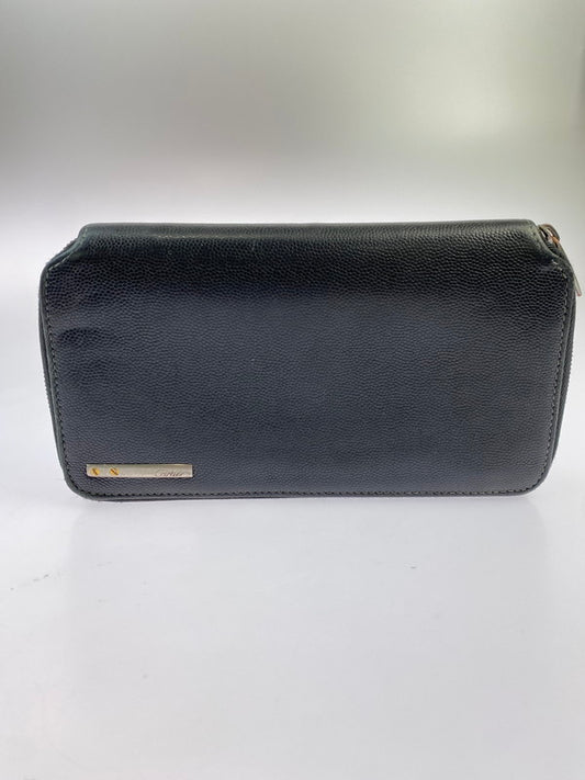 【現状渡し品】【メンズ/レディース】 CARTIER カルティエ L3000942 サントス ドゥ カルティエ ラウンドファスナー ロングウォレット 長財布 181-251019-AS-6-min カラー：ブラック 万代Net店