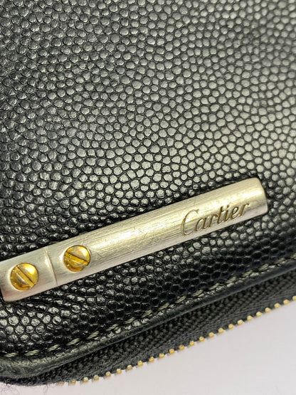 【現状渡し品】【メンズ/レディース】 CARTIER カルティエ L3000942 サントス ドゥ カルティエ ラウンドファスナー ロングウォレット 長財布 181-251019-AS-6-min カラー：ブラック 万代Net店
