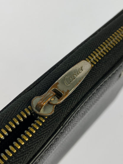 【現状渡し品】【メンズ/レディース】 CARTIER カルティエ L3000942 サントス ドゥ カルティエ ラウンドファスナー ロングウォレット 長財布 181-251019-AS-6-min カラー：ブラック 万代Net店