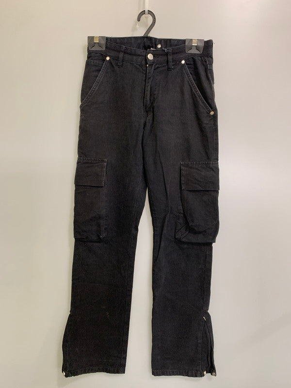 【中古品】【メンズ】 ASKYURSELF アスクユアセルフ ADJUSTABLE FLARE SNAP CARGO PANTS カーゴパンツ メンズ ボトムス ベルリン 153-251019-em-14-min サイズ：29 カラー：ブラック 万代Net店