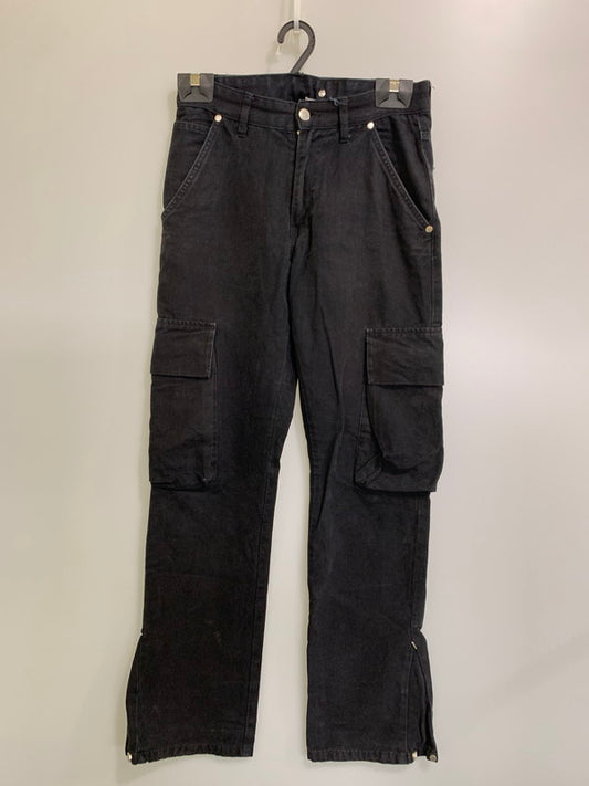 【中古品】【メンズ】 ASKYURSELF アスクユアセルフ ADJUSTABLE FLARE SNAP CARGO PANTS カーゴパンツ メンズ ボトムス ベルリン 153-251019-em-14-min サイズ：29 カラー：ブラック 万代Net店