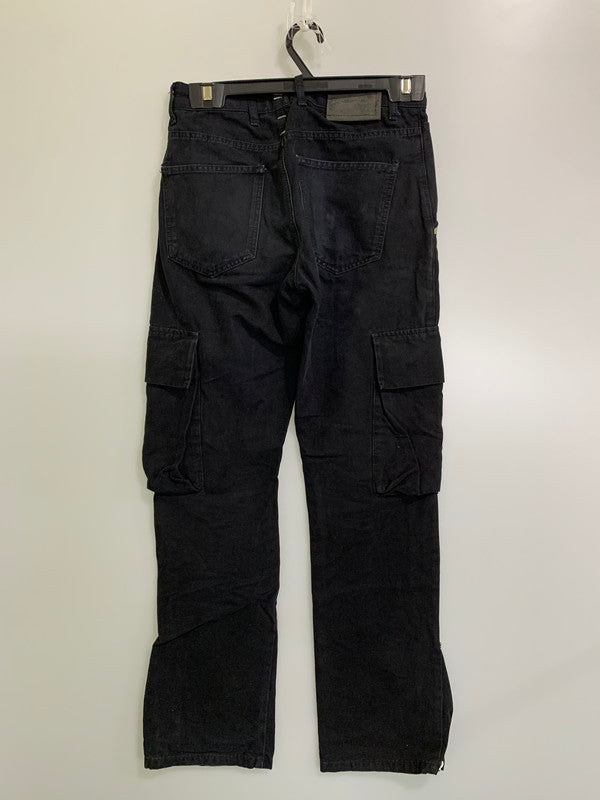 【中古品】【メンズ】 ASKYURSELF アスクユアセルフ ADJUSTABLE FLARE SNAP CARGO PANTS カーゴパンツ メンズ ボトムス ベルリン 153-251019-em-14-min サイズ：29 カラー：ブラック 万代Net店