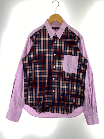 【中古品】【メンズ】 COMME DES GARCONS HOMME コムデギャルソンオム HB-B050 MULTICOLOR CHECK SHIRT マルチカラー チェック シャツ 140-260805-zi-08-min サイズ：S カラー：ピンク 万代Net店