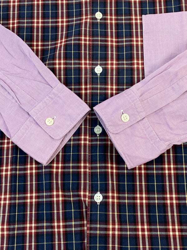【中古品】【メンズ】 COMME DES GARCONS HOMME コムデギャルソンオム HB-B050 MULTICOLOR CHECK SHIRT マルチカラー チェック シャツ 140-260805-zi-08-min サイズ：S カラー：ピンク 万代Net店