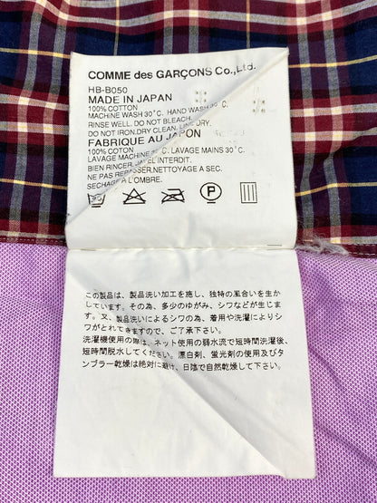 【中古品】【メンズ】 COMME DES GARCONS HOMME コムデギャルソンオム HB-B050 MULTICOLOR CHECK SHIRT マルチカラー チェック シャツ 140-260805-zi-08-min サイズ：S カラー：ピンク 万代Net店