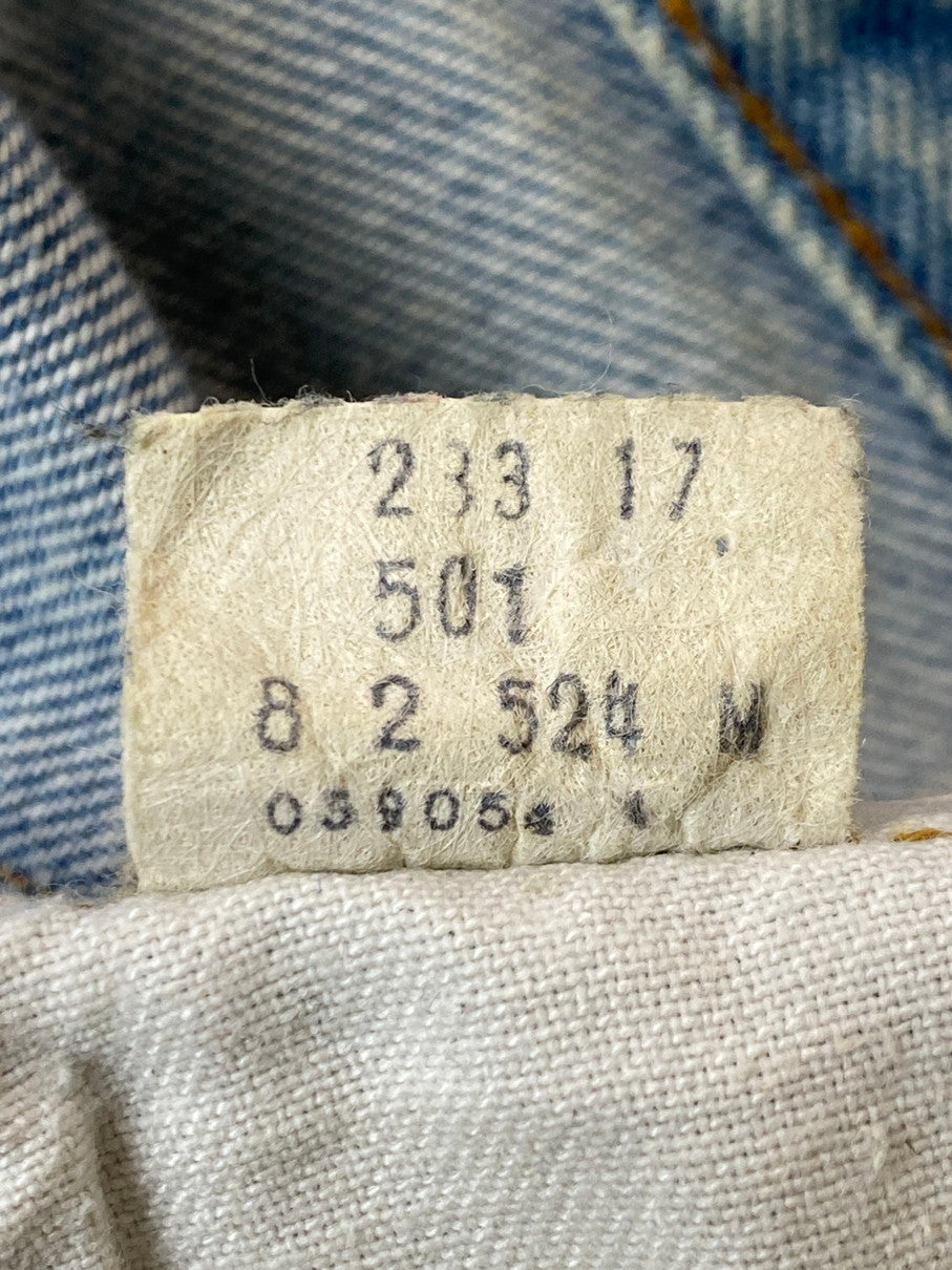 【現状渡し品】【メンズ】 Levi's リーバイス 80S 524刻印 501 スモールE デニムパンツ ボトムス 157-251023-jt-22-min サイズ：W34 L32 カラー：ライトインディゴ 万代Net店