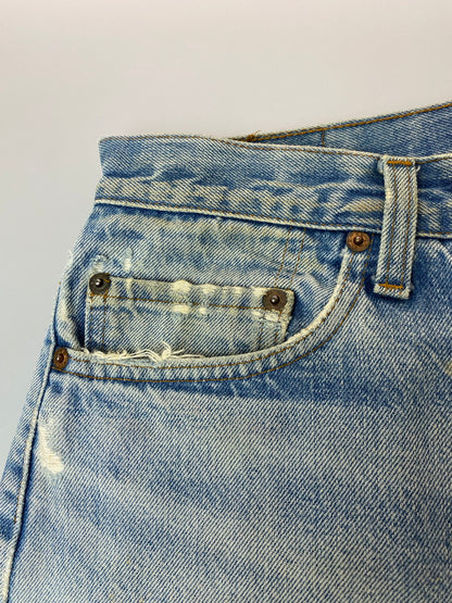 【現状渡し品】【メンズ】 Levi's リーバイス 80S 524刻印 501 スモールE デニムパンツ ボトムス 157-251023-jt-22-min サイズ：W34 L32 カラー：ライトインディゴ 万代Net店