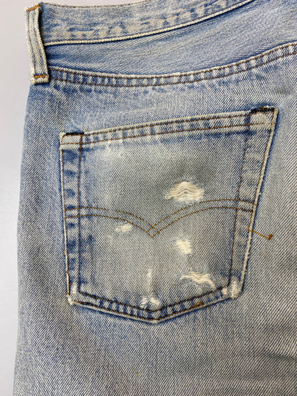 【現状渡し品】【メンズ】 Levi's リーバイス 80S 524刻印 501 スモールE デニムパンツ ボトムス 157-251023-jt-22-min サイズ：W34 L32 カラー：ライトインディゴ 万代Net店