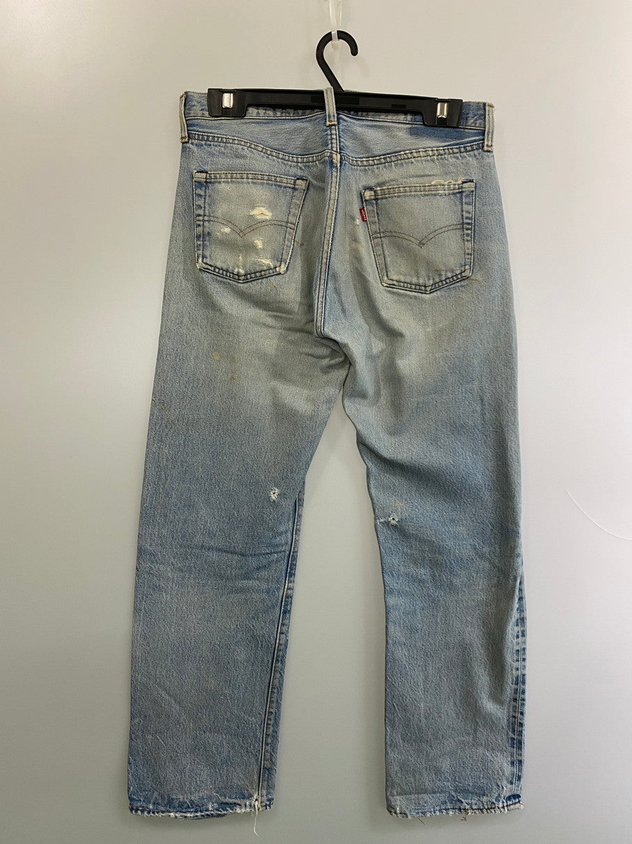 【現状渡し品】【メンズ】 Levi's リーバイス 80S 524刻印 501 スモールE デニムパンツ ボトムス 157-251023-jt-22-min サイズ：W34 L32 カラー：ライトインディゴ 万代Net店