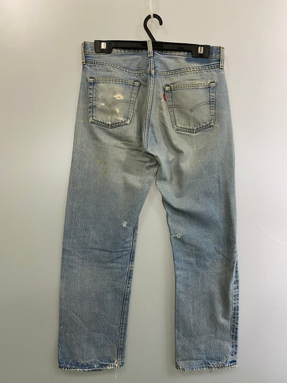【現状渡し品】【メンズ】 Levi's リーバイス 80S 524刻印 501 スモールE デニムパンツ ボトムス 157-251023-jt-22-min サイズ：W34 L32 カラー：ライトインディゴ 万代Net店