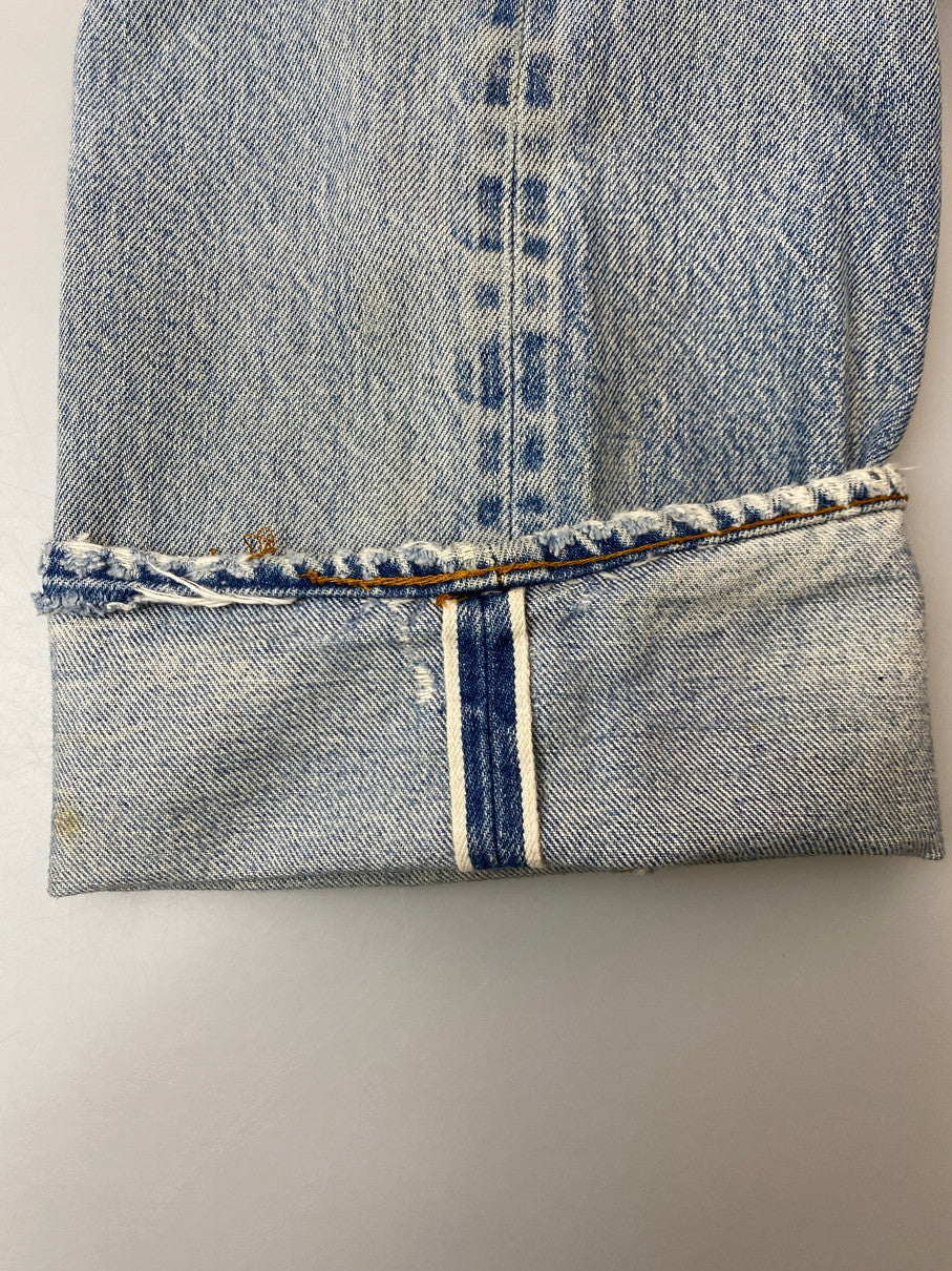 【現状渡し品】【メンズ】 Levi's リーバイス 80S 524刻印 501 スモールE デニムパンツ ボトムス 157-251023-jt-22-min サイズ：W34 L32 カラー：ライトインディゴ 万代Net店