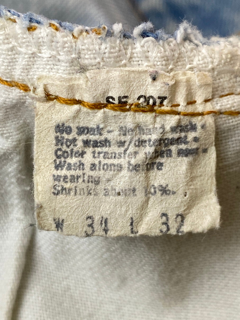 【現状渡し品】【メンズ】 Levi's リーバイス 80S 524刻印 501 スモールE デニムパンツ ボトムス 157-251023-jt-22-min サイズ：W34 L32 カラー：ライトインディゴ 万代Net店