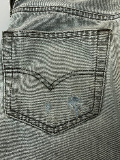 【現状渡し品】【メンズ】 Levi's リーバイス 00S 977刻印 2001年4月製造 501 BLACK DENIM PANTS 501 ブラック デニム パンツ メンズ ボトムス ジーパン ジーンズ ヴィンテージ 157-251109-em-37-min サイズ：W34×L32 カラー：グレー 万代Net店