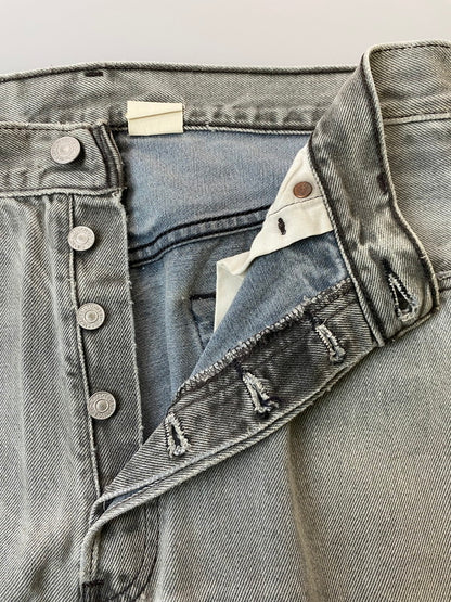 【現状渡し品】【メンズ】 Levi's リーバイス 00S 977刻印 2001年4月製造 501 BLACK DENIM PANTS 501 ブラック デニム パンツ メンズ ボトムス ジーパン ジーンズ ヴィンテージ 157-251109-em-37-min サイズ：W34×L32 カラー：グレー 万代Net店