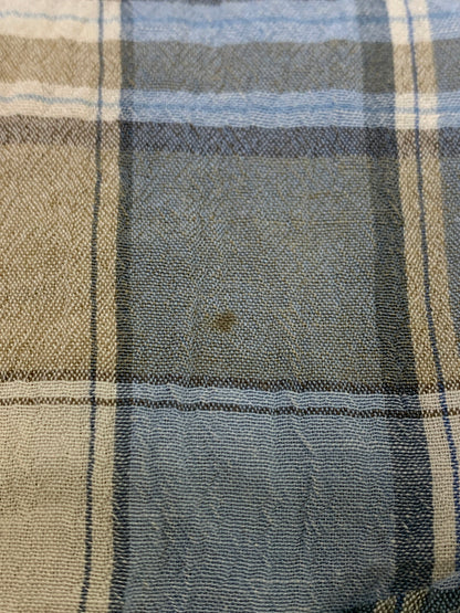 【中古品】【メンズ】 BURBERRY LONDON バーバリーロンドン CHECK S/S SHIRT チェックショートスリーブシャツ 半袖シャツ トップス 141-260623-yn-33-min サイズ：M カラー：ベージュ系/ライトブルー等 万代Net店