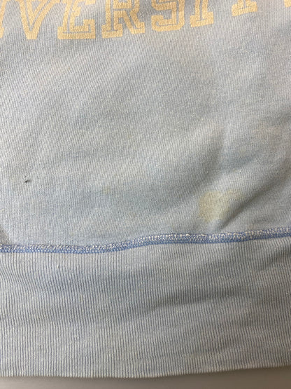 【現状渡し品】【メンズ】 Champion チャンピオン 60's MISSOURI UNIVERSITY SWEATSHIRT 60年代 ラグランスリーブスウェットシャツ トレーナー 大文字ランタグ前期 3段フロッキー トップス 146-251022-yn-06-min サイズ：M カラー：ライトブルー 万代Net店