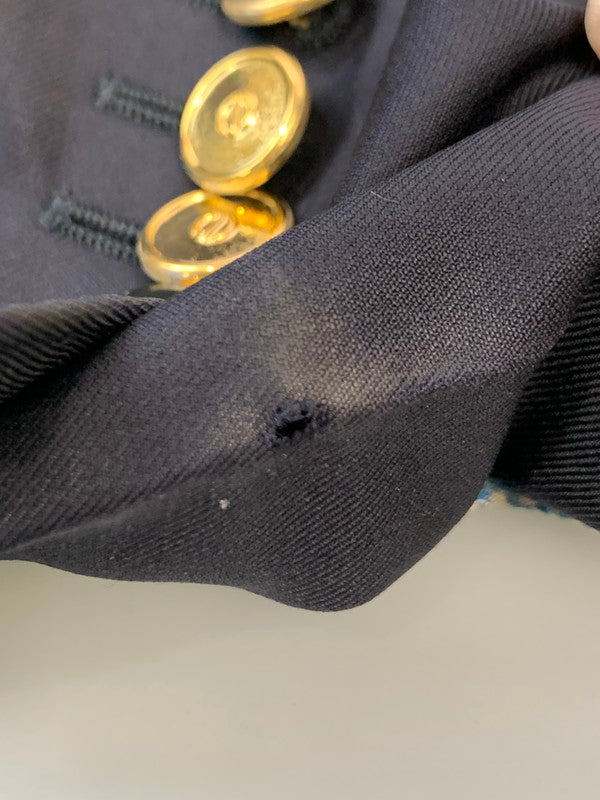 【現状渡し品】【メンズ】 ALFRED DUNHILL アルフレッド ダンヒル RAYON DOUBLE TAILORED JACKET レーヨン ダブル テーラード ジャケット SUPER100S NAVY メンズ アウター 141-260703-hu-25-min カラー：ネイビー 万代Net店