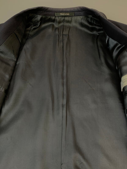 【現状渡し品】【メンズ】 ALFRED DUNHILL アルフレッド ダンヒル RAYON DOUBLE TAILORED JACKET レーヨン ダブル テーラード ジャケット SUPER100S NAVY メンズ アウター 141-260703-hu-25-min カラー：ネイビー 万代Net店