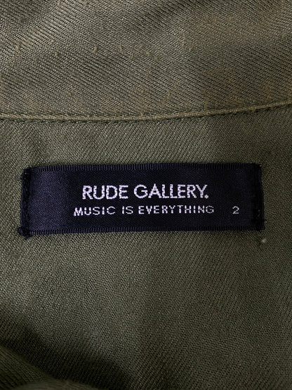 【現状渡し品】【メンズ】 RUDE GALLERY ルードギャラリー RAYON SHIRT レーヨン シャツ メンズ 長袖 142-260630-hu-29-min サイズ：2 カラー：グリーン系 万代Net店