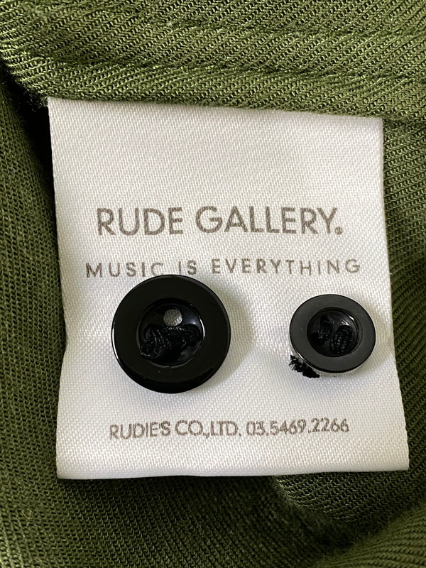 【現状渡し品】【メンズ】 RUDE GALLERY ルードギャラリー RAYON SHIRT レーヨン シャツ メンズ 長袖 142-260630-hu-29-min サイズ：2 カラー：グリーン系 万代Net店