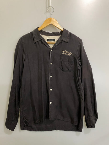 【中古品】【メンズ】 RUDE GALLERY ルードギャラリー LETTERED BOWLING SHIRT レタード ボーリング シャツ メンズ 半袖Tシャツ ショートスリーブ 142-260630-hu-28-min サイズ：2 カラー：ブラック系 万代Net店