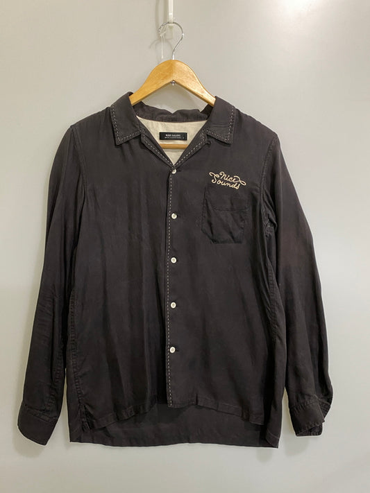 【中古品】【メンズ】 RUDE GALLERY ルードギャラリー LETTERED BOWLING SHIRT レタード ボーリング シャツ メンズ 半袖Tシャツ ショートスリーブ 142-260630-hu-28-min サイズ：2 カラー：ブラック系 万代Net店