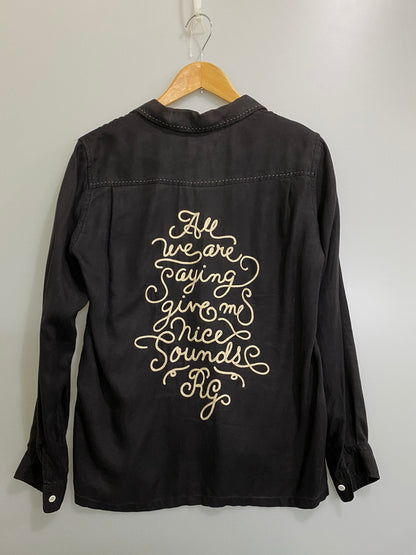 【中古品】【メンズ】 RUDE GALLERY ルードギャラリー LETTERED BOWLING SHIRT レタード ボーリング シャツ メンズ 半袖Tシャツ ショートスリーブ 142-260630-hu-28-min サイズ：2 カラー：ブラック系 万代Net店