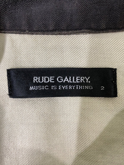 【中古品】【メンズ】 RUDE GALLERY ルードギャラリー LETTERED BOWLING SHIRT レタード ボーリング シャツ メンズ 半袖Tシャツ ショートスリーブ 142-260630-hu-28-min サイズ：2 カラー：ブラック系 万代Net店