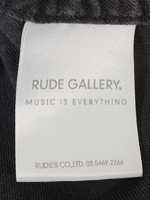 【中古品】【メンズ】 RUDE GALLERY ルードギャラリー LETTERED BOWLING SHIRT レタード ボーリング シャツ メンズ 半袖Tシャツ ショートスリーブ 142-260630-hu-28-min サイズ：2 カラー：ブラック系 万代Net店