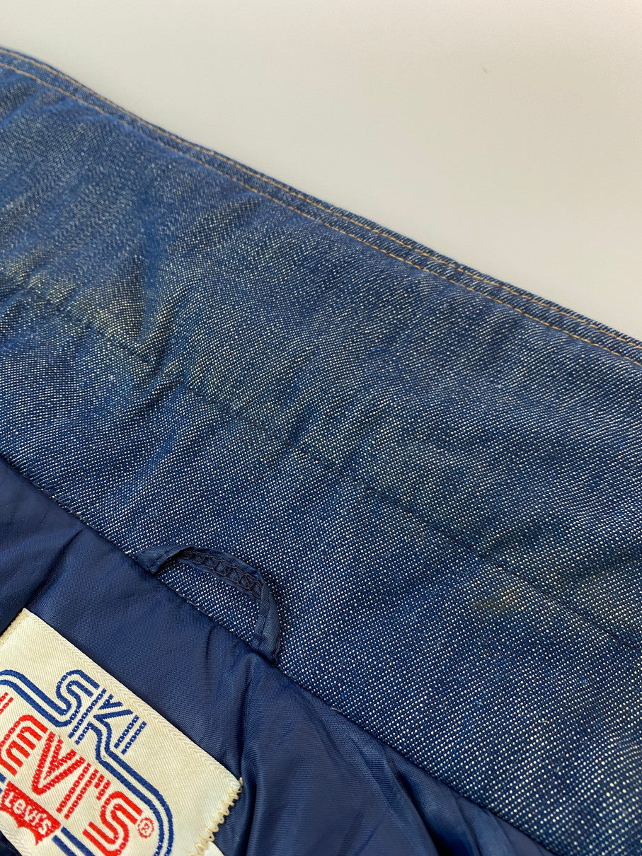【中古品】【メンズ】 LEVI'S SKI スキーリーバイス 中綿 DENIM JACKET 70'S デニム ジャケット 70年代 ヴィンテージ メンズ アウター 146-251019-em-43-min サイズ：11/12 カラー：インディゴブルー 万代Net店