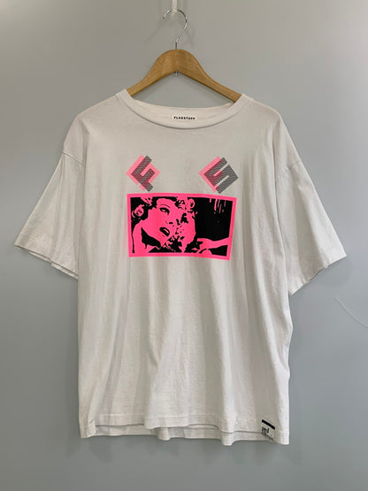 【中古品】【メンズ】 F-LAGSTUF-F フラグスタフ F S GIRL TEE エフエスガール ティー 21SS-FS-60 半袖 メンズ ショートスリーブ 142-260630-hu-05-min サイズ：L カラー：ホワイト 万代Net店