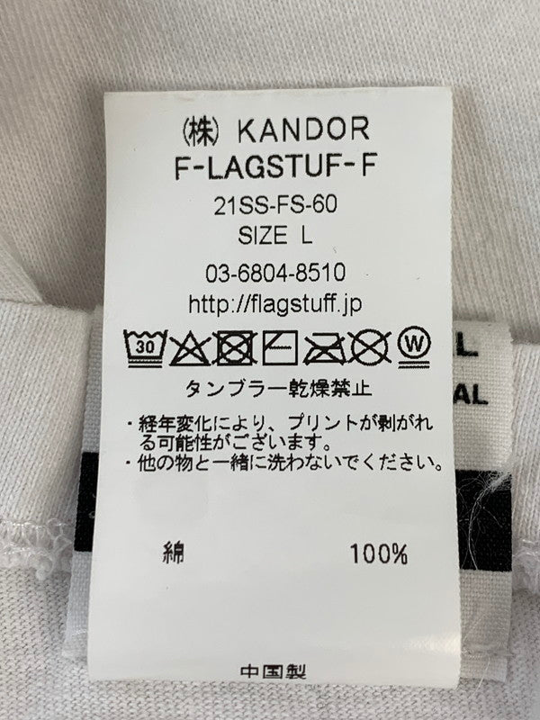 【中古品】【メンズ】 F-LAGSTUF-F フラグスタフ F S GIRL TEE エフエスガール ティー 21SS-FS-60 半袖 メンズ ショートスリーブ 142-260630-hu-05-min サイズ：L カラー：ホワイト 万代Net店