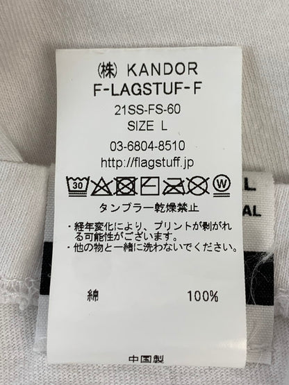 【中古品】【メンズ】 F-LAGSTUF-F フラグスタフ F S GIRL TEE エフエスガール ティー 21SS-FS-60 半袖 メンズ ショートスリーブ 142-260630-hu-05-min サイズ：L カラー：ホワイト 万代Net店