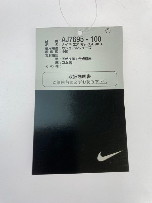 【未使用品】【メンズ】 NIKE ナイキ AIR MAX 90/1 AJ7695-100 エアマックス 90/1 スニーカー 靴 160-251016-kk-02-min カラー：WHITE/UNIVERSITY RED 万代Net店