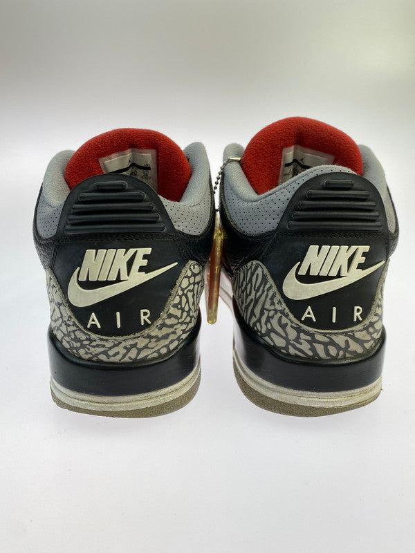 【中古品】【メンズ】 NIKE ナイキ AIR JORDAN 3 RETRO OG BLACK CEMENT(2018) 854262-001 エアジョーダン 3 レトロ オリジナル ブラックセメント スニーカー 靴 160-251016-kk-01-min カラー：BLACK/FIRE RED-CEMENT GREY 万代Net店