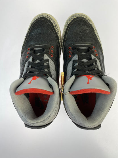 【中古品】【メンズ】 NIKE ナイキ AIR JORDAN 3 RETRO OG BLACK CEMENT(2018) 854262-001 エアジョーダン 3 レトロ オリジナル ブラックセメント スニーカー 靴 160-251016-kk-01-min カラー：BLACK/FIRE RED-CEMENT GREY 万代Net店