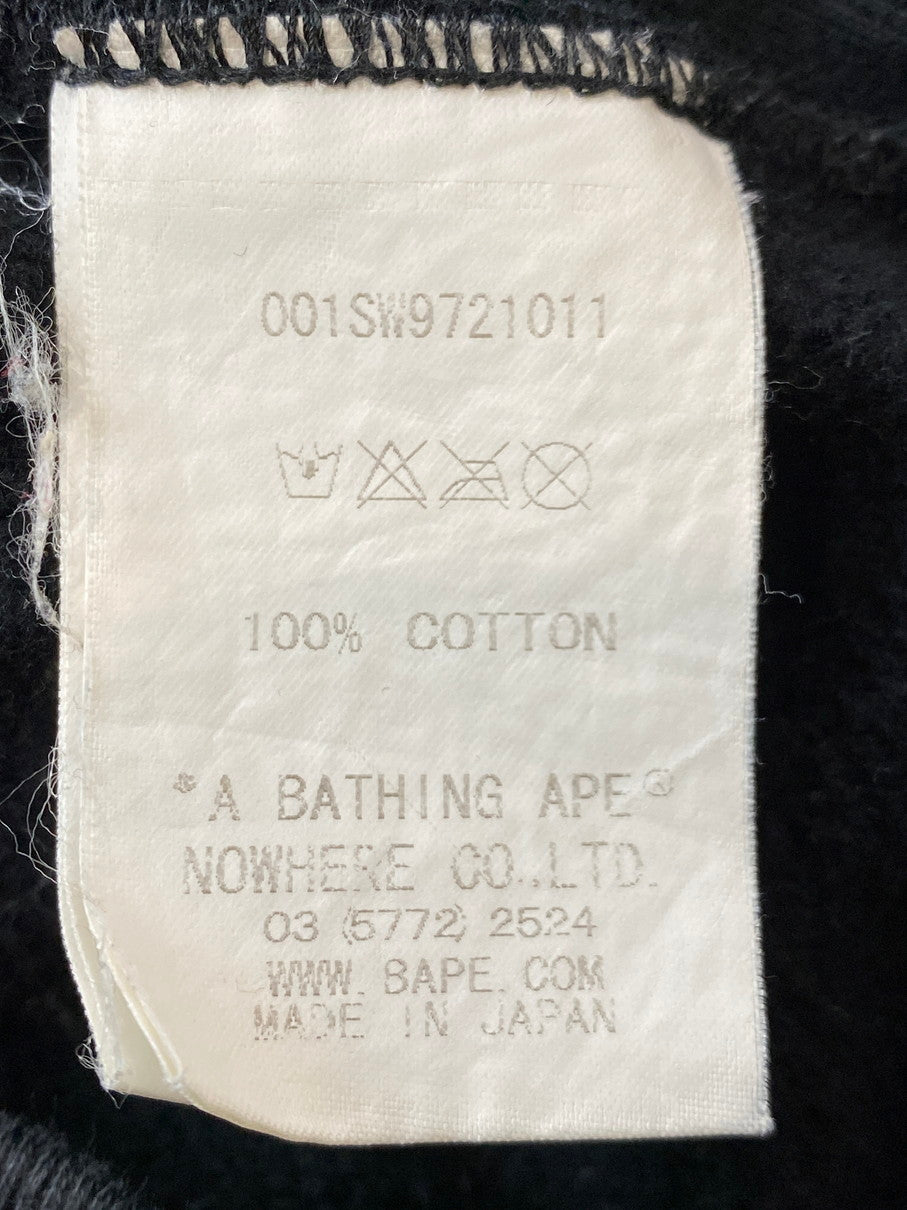 【中古品】【メンズ】 A BATHING APE アベイシングエイプ VERY APE COLLEGE CREWNECK 001SW9721011 ベリー エイプ カレッジ クルーネック スウェット 長袖 メンズ トップス 142-251019-em-54-min サイズ：S カラー：ブラック 万代Net店