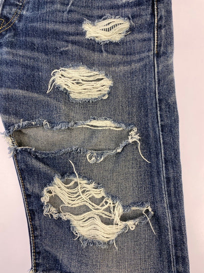 【現状渡し品】【メンズ】 RALPH LAUREN ラルフローレン DAMAGE DENIM SHORTS ダメージ デニム ショートパンツ デニムパンツ ボトムス 158-260410-jt-24-min サイズ：W30 カラー：インディゴ 万代Net店