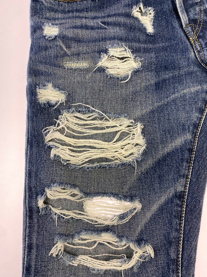 【現状渡し品】【メンズ】 RALPH LAUREN ラルフローレン DAMAGE DENIM SHORTS ダメージ デニム ショートパンツ デニムパンツ ボトムス 158-260410-jt-24-min サイズ：W30 カラー：インディゴ 万代Net店