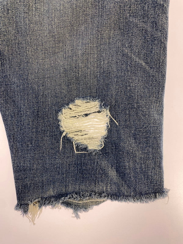 【現状渡し品】【メンズ】 RALPH LAUREN ラルフローレン DAMAGE DENIM SHORTS ダメージ デニム ショートパンツ デニムパンツ ボトムス 158-260410-jt-24-min サイズ：W30 カラー：インディゴ 万代Net店