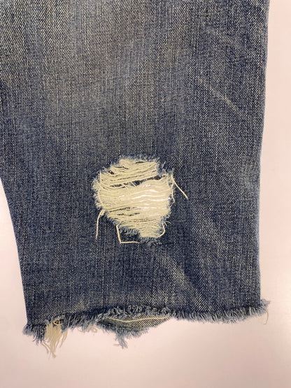 【現状渡し品】【メンズ】 RALPH LAUREN ラルフローレン DAMAGE DENIM SHORTS ダメージ デニム ショートパンツ デニムパンツ ボトムス 158-260410-jt-24-min サイズ：W30 カラー：インディゴ 万代Net店