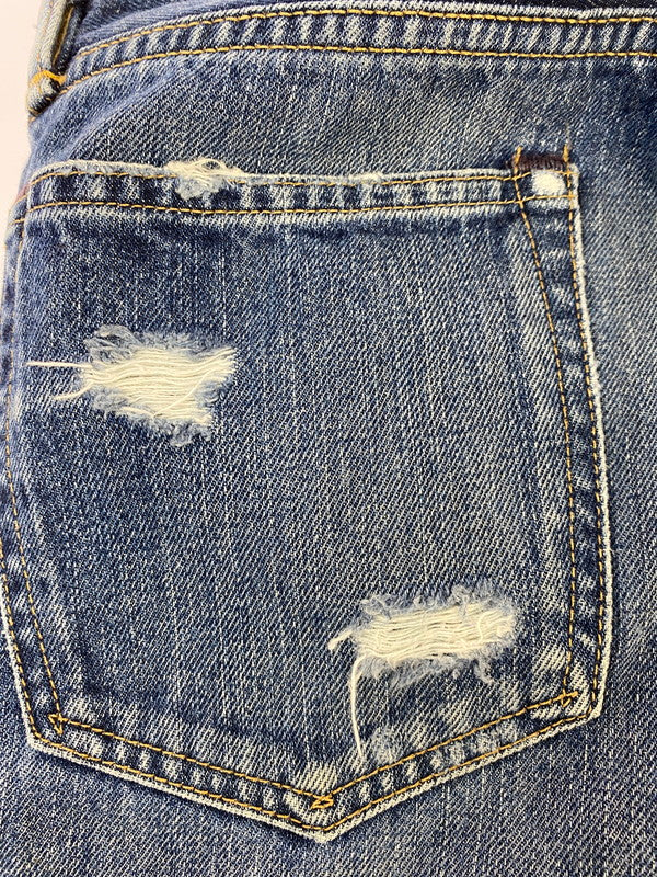 【現状渡し品】【メンズ】 RALPH LAUREN ラルフローレン DAMAGE DENIM SHORTS ダメージ デニム ショートパンツ デニムパンツ ボトムス 158-260410-jt-24-min サイズ：W30 カラー：インディゴ 万代Net店