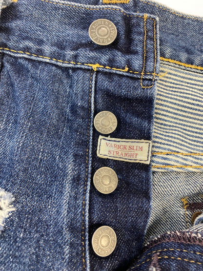 【現状渡し品】【メンズ】 RALPH LAUREN ラルフローレン DAMAGE DENIM SHORTS ダメージ デニム ショートパンツ デニムパンツ ボトムス 158-260410-jt-24-min サイズ：W30 カラー：インディゴ 万代Net店