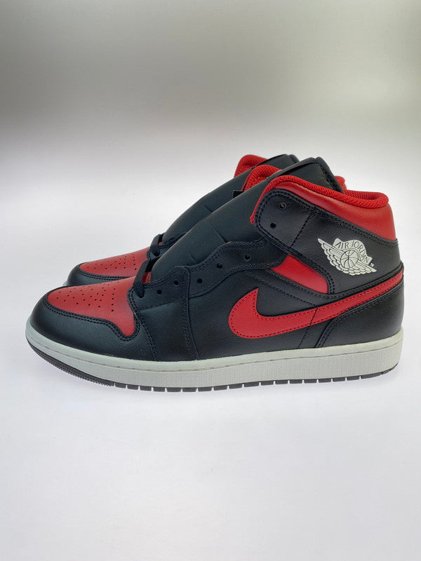 【未使用品】【メンズ】 NIKE ナイキ AIR JORDAN 1 MID BRED DQ8426-067 エアジョーダン1 ミッド ブレッド スニーカー 靴 160-251021-kk-27-min カラー：BLACK/VARSITY RED-SUMMIT WHITE 万代Net店