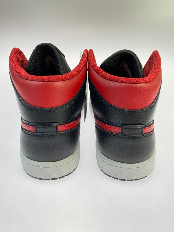 【未使用品】【メンズ】 NIKE ナイキ AIR JORDAN 1 MID BRED DQ8426-067 エアジョーダン1 ミッド ブレッド スニーカー 靴 160-251021-kk-27-min カラー：BLACK/VARSITY RED-SUMMIT WHITE 万代Net店