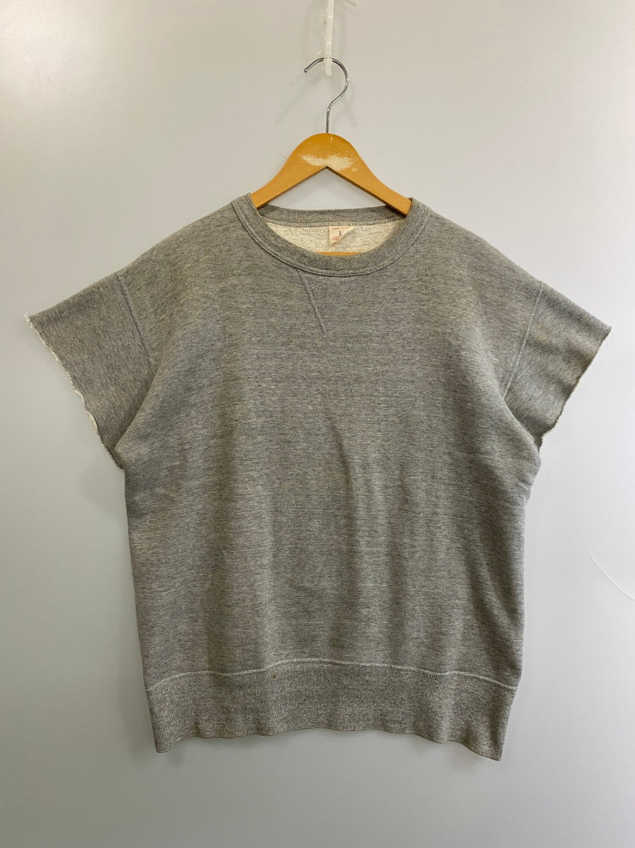 【中古品】【メンズ】 RUSSEL ATHLETIC ラッセルアスレチック サイズタグ前期 40-50S SWEATSHIRT 40-50年代 スウェット シャツ 半袖 メンズ トップス ヴィンテージ 146-251019-em-40-min サイズ：L カラー：グレー 万代Net店