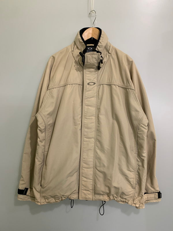 【現状渡し品】【メンズ】 OAKLEY SOFTWARE オークリー・ソフトウェア CENTER LOGO SHELL JACKET 00'S センター ロゴ シェル ジャケット メンズ アウター ナイロン 146-251023-em-10-min サイズ：L カラー：ベージュ 万代Net店
